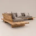 Sofá seccional de madera natural.webp