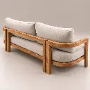 Sofá de teca con cojines beige.webp