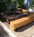 BRASERO FIREPIT 150X170 CHAPA OXIDO CON ESTACA:PARRILLA:PLANCHA:PINCHOS 3.webp