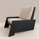 Sillon Role 1 Cuerpo 80 x 105 cm Laurel/negro  Tapiceria Outdoor