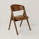 Silla Bodo Imbuia Cuero Tabaco