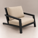 Sillon Boston 1 Cuerpo - Metal Epoxi Negro Tapiceria Outdoor