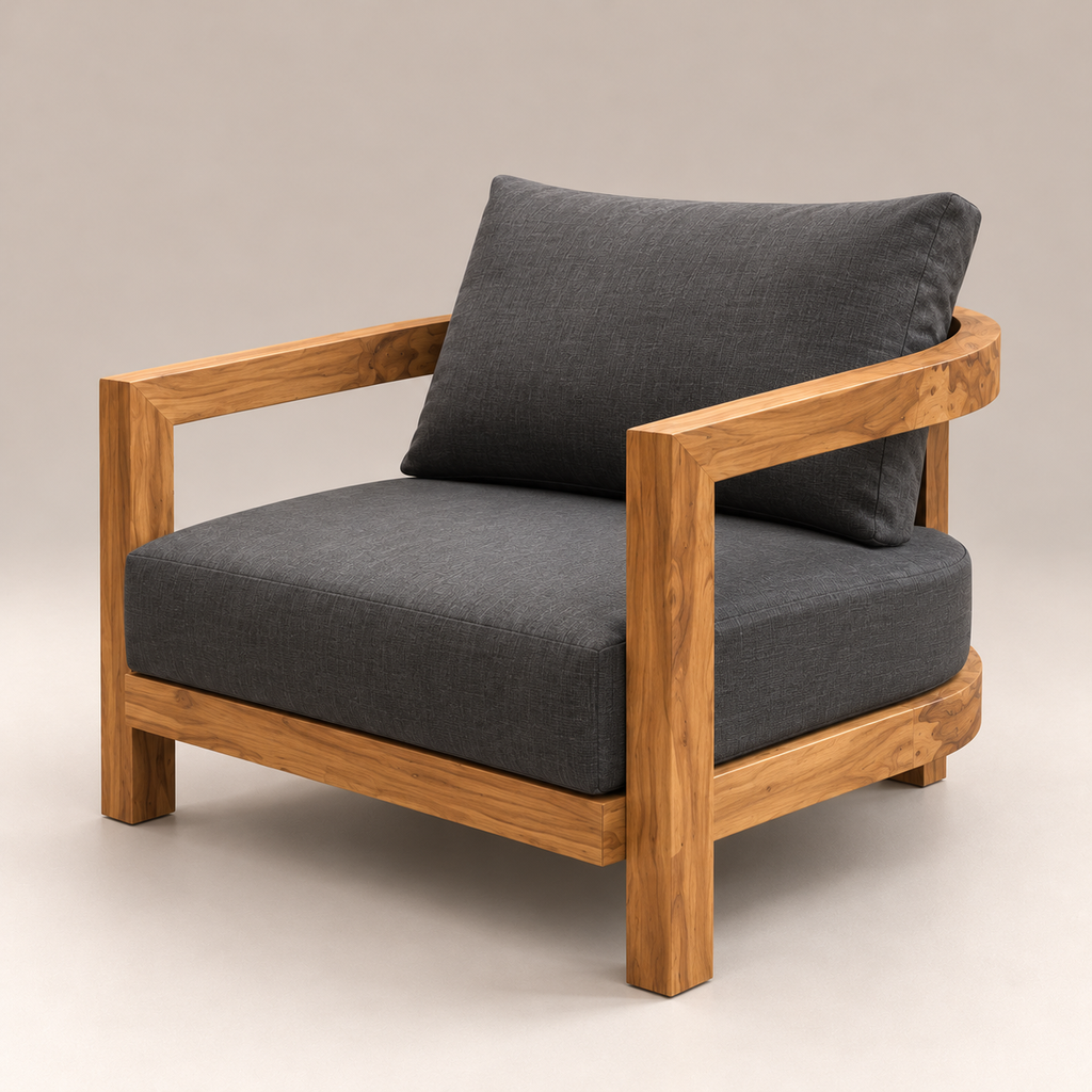 Sillon Curve 1 Cuerpo Laurel 3' Tapiceria Outdoor