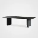 Mesa Milán Madera 220 x 110 x 75 cm Negra Texturada TE 3"
