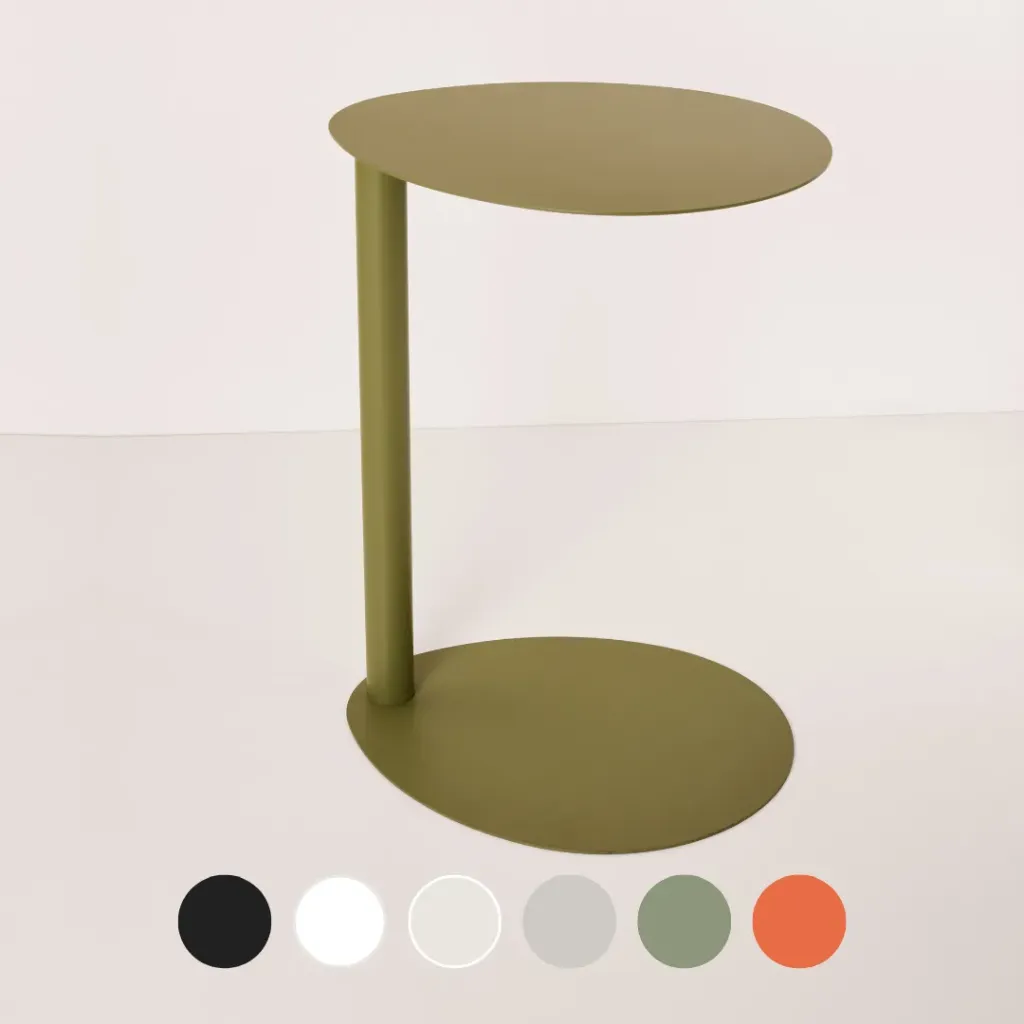 Mesa de Arrime Gota 32x39xh45 Metal Epoxi