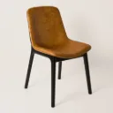 Silla Lynae (h) Negra Cuero Suela Respaldo Negro