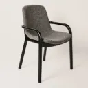 Silla Lynae Brazo (n) Negra Tela Gris