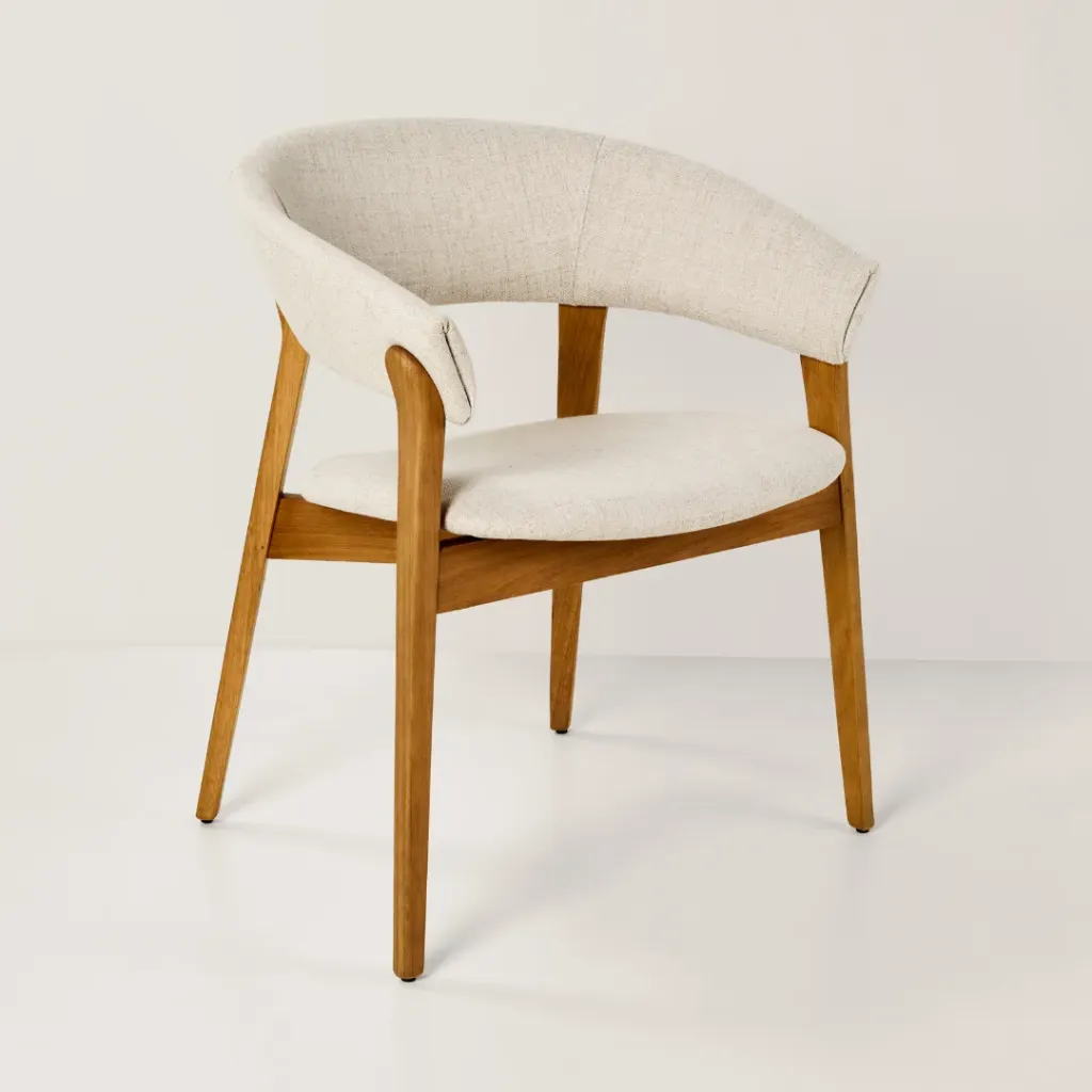 Silla Kore Natural Tela Beige