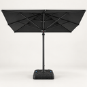 Sombrilla Aria Led 4x4 Gris Oscuro con Base y Funda