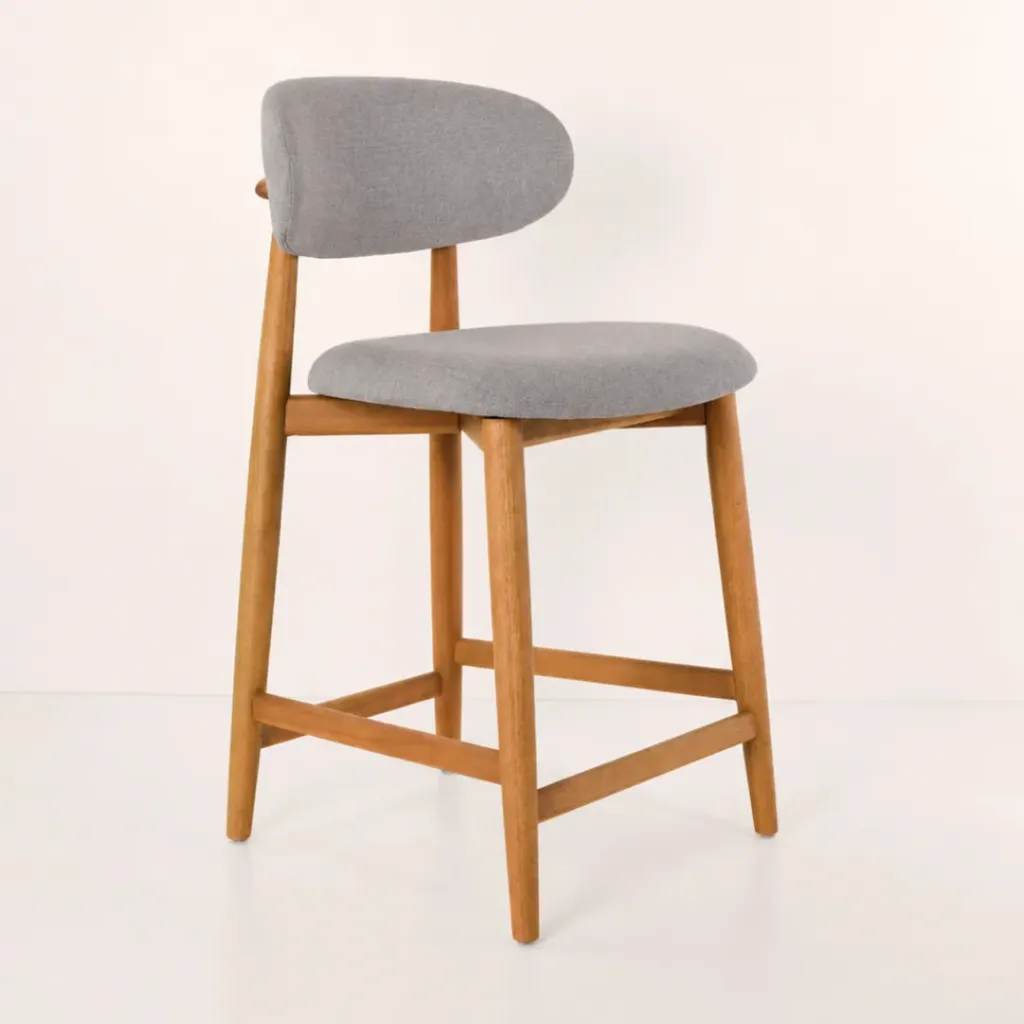 Banqueta Gis Natural Tejido Gris
