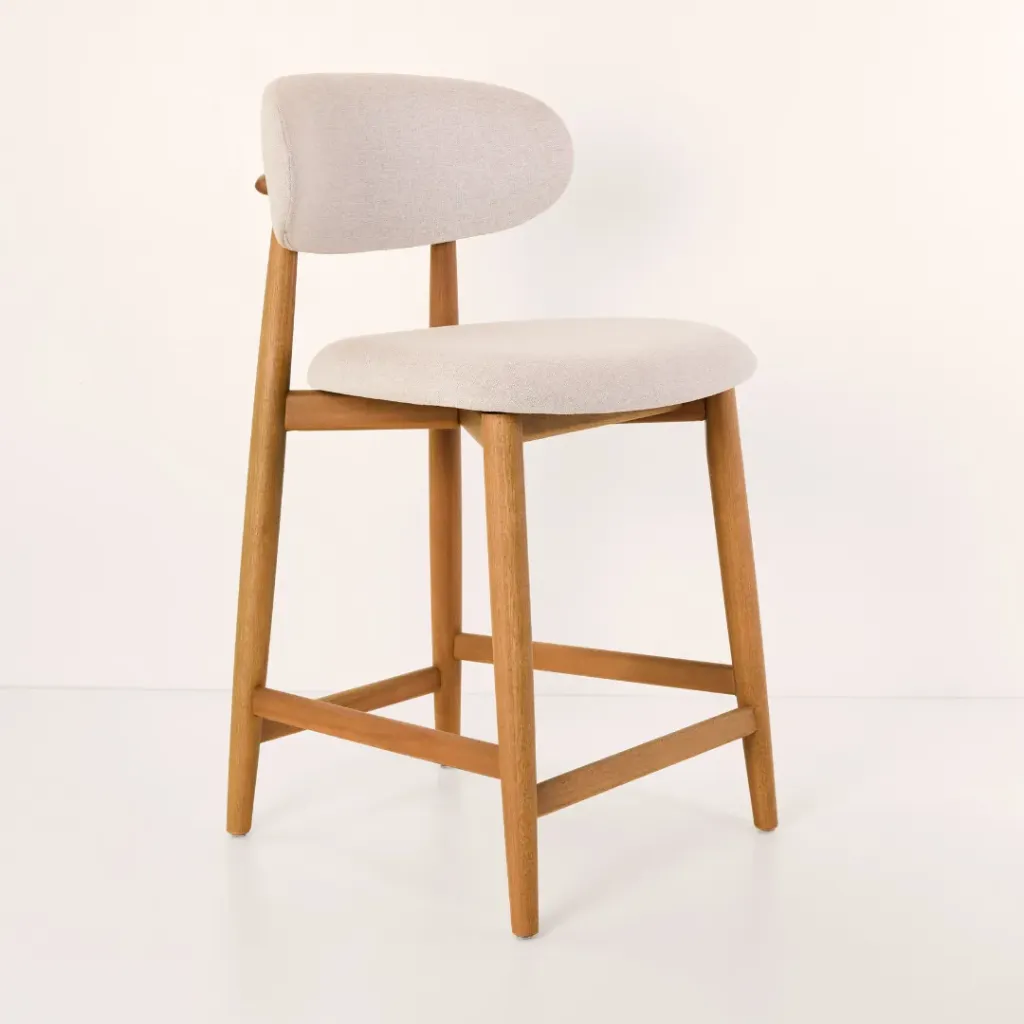 Banqueta Gis Natural Tejido Beige
