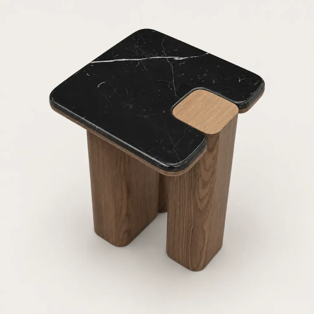 Mesa de Arrime Basalto 40 x 40 x h40