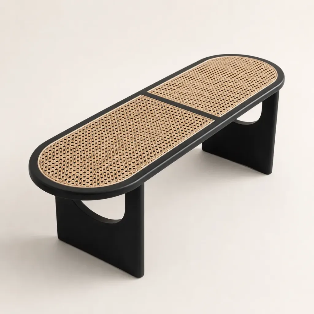 Banqueta Lithuania Negra 120x40xh45