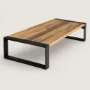 Mesa Ratona Juego Recto 180x90 - Tapa Laurel Texturado 2' - Metal Epoxi