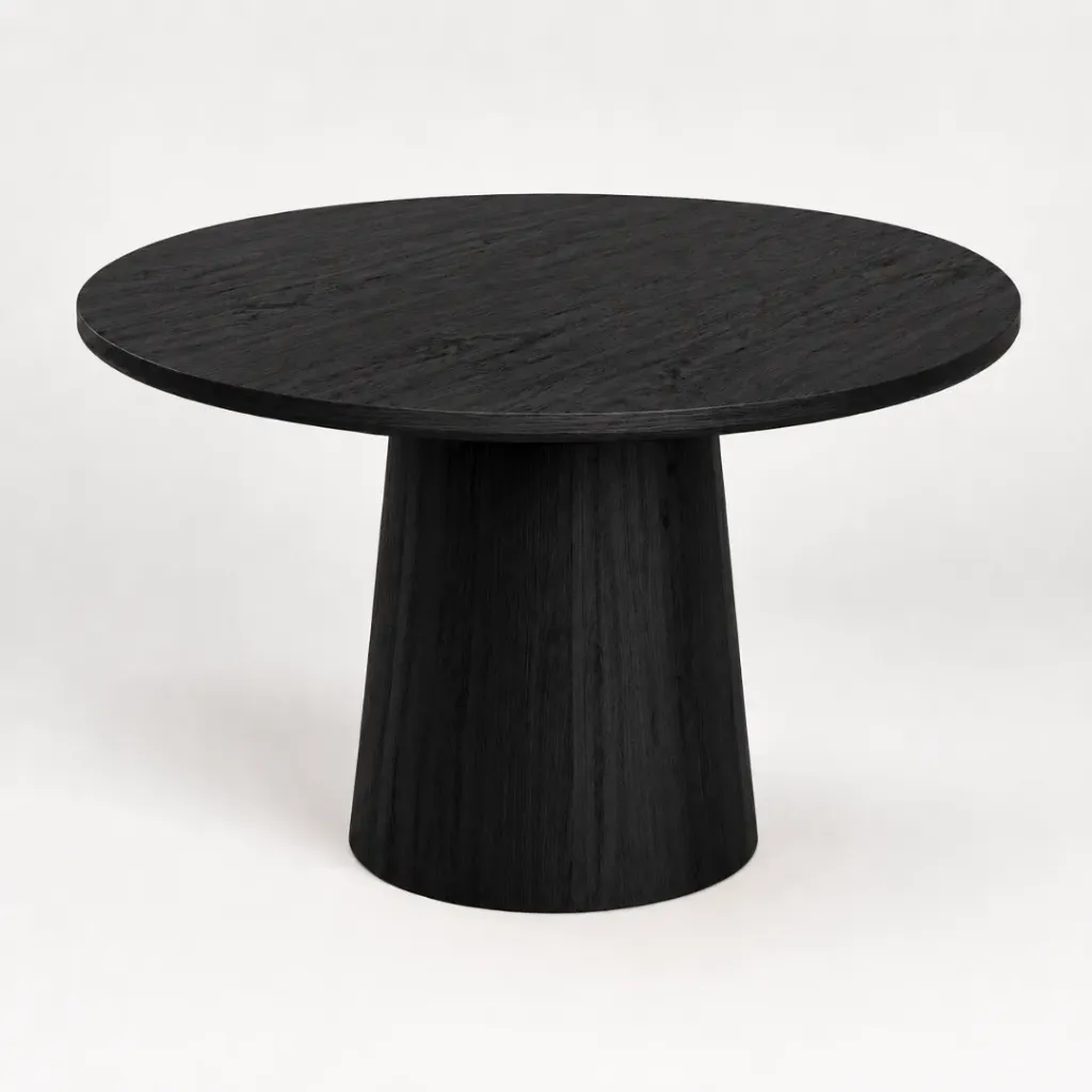 Mesa Niza Madera Negra Texturada 2' Borde Bisel