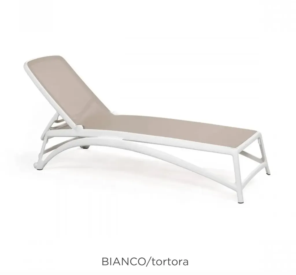 Reposera Atlantico Blanco - Tela Tortora