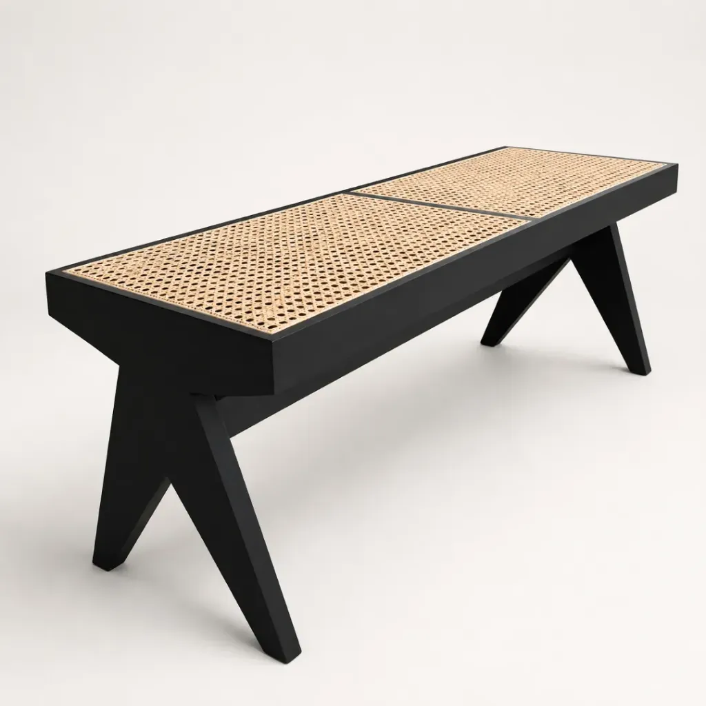 Banqueta Andorra Negra 120x40xh45