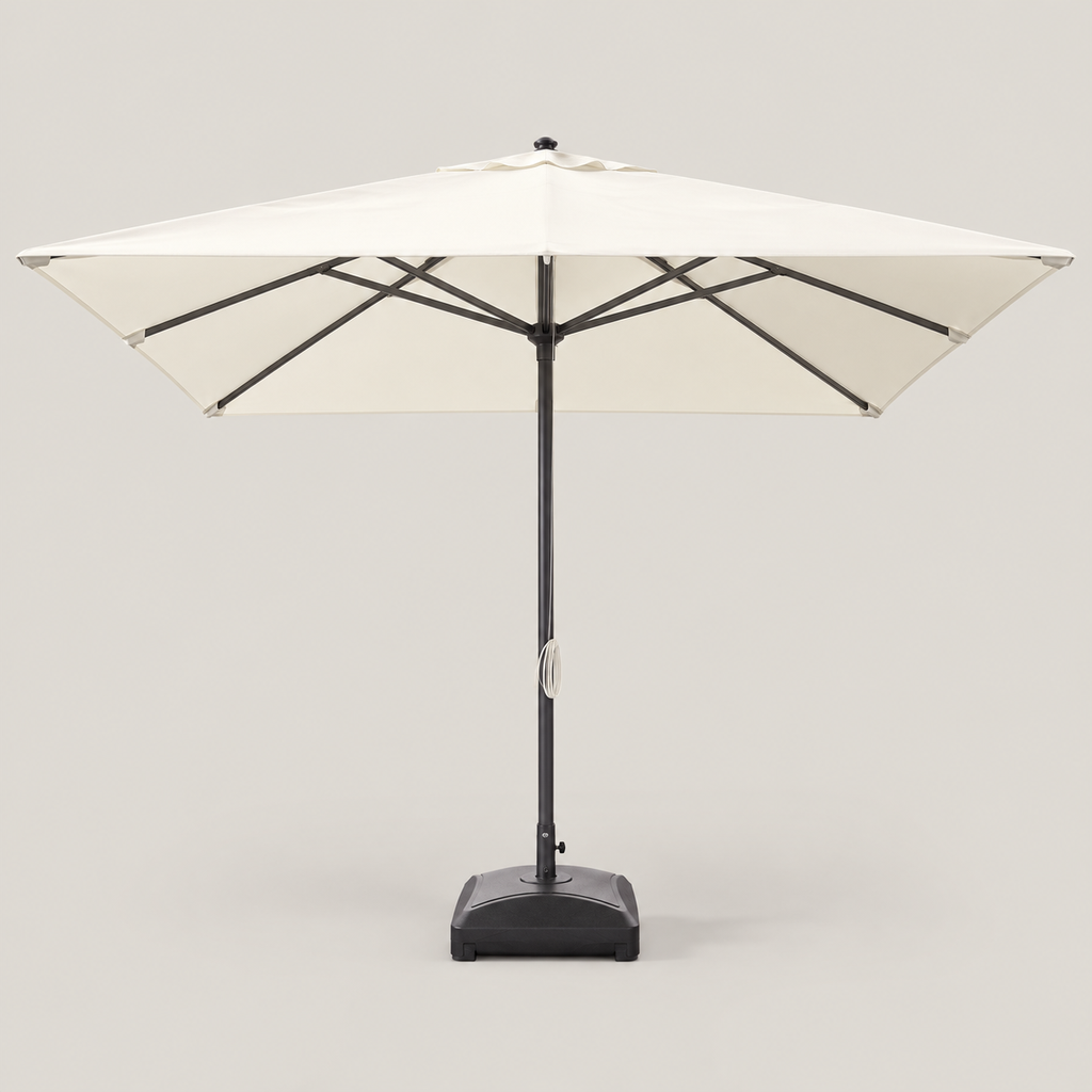 Sombrilla Acqua 3x3 Beige con Base y Funda