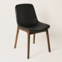 Silla Lynae (i) Oscura Cuero Negro