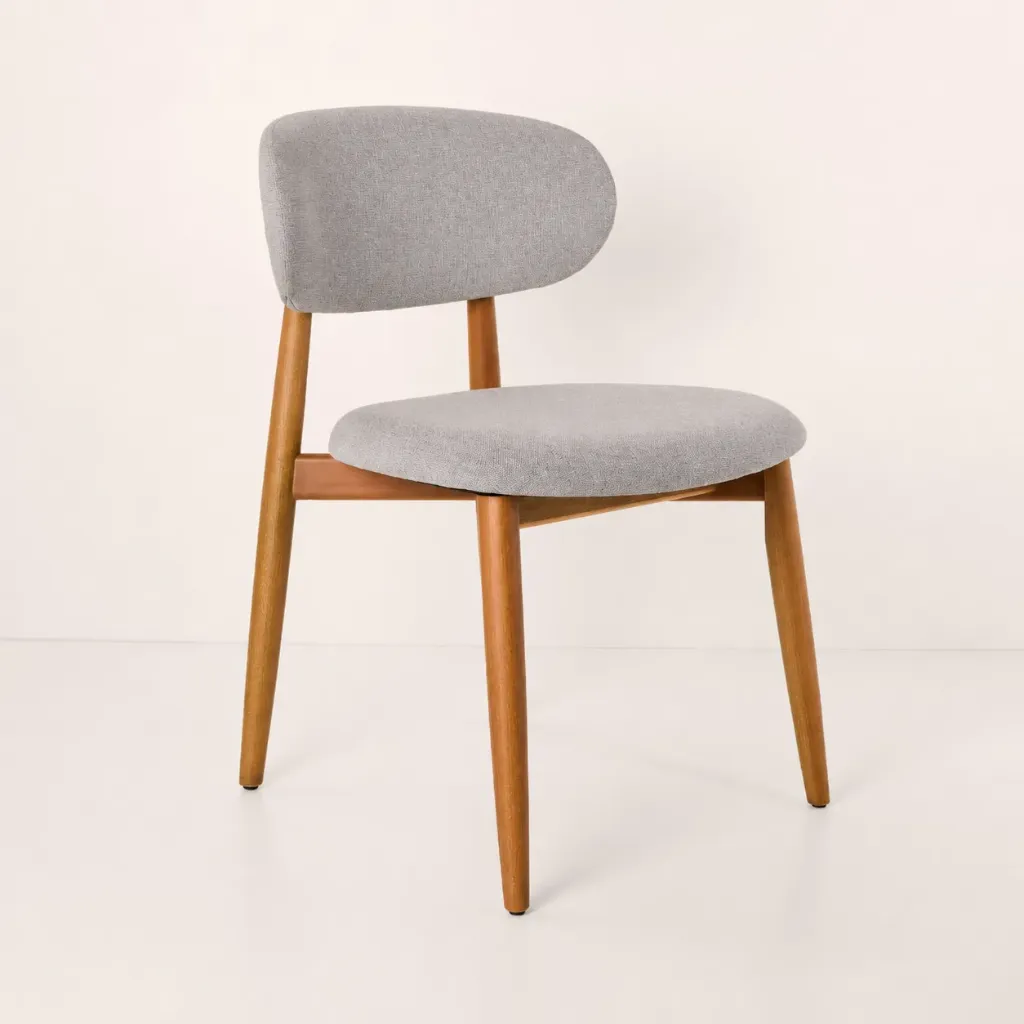 Silla Gis Natural - Tejido Gris
