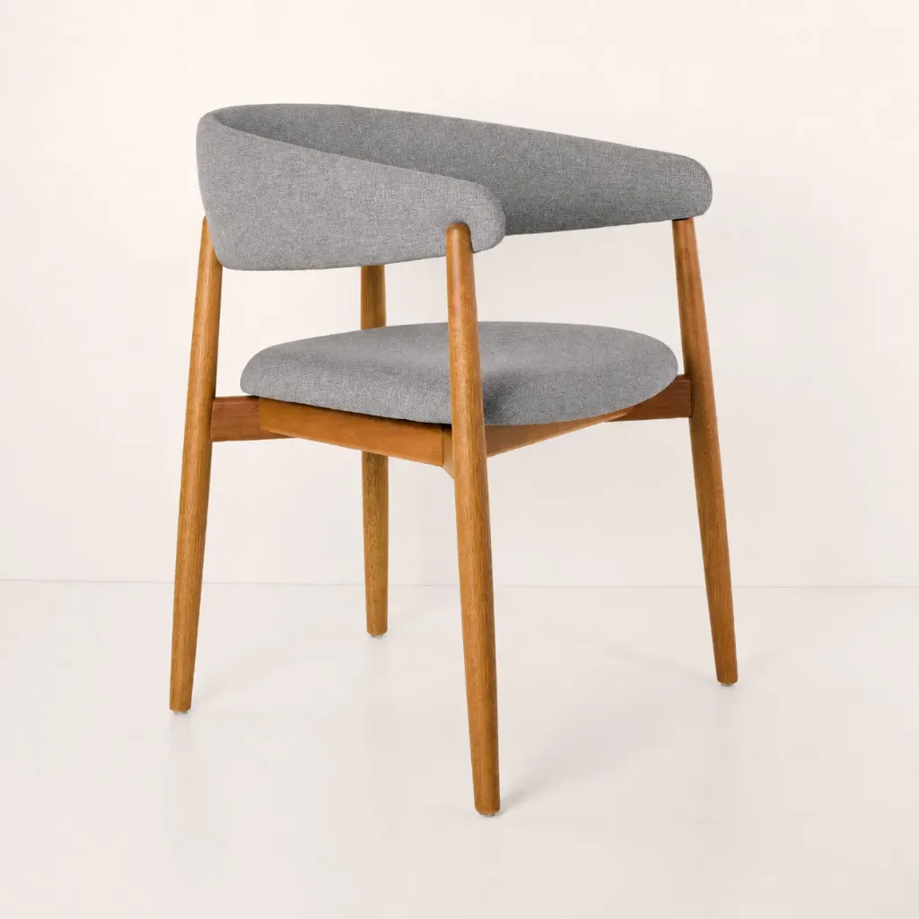 Silla Aik Natural Tejido Gris