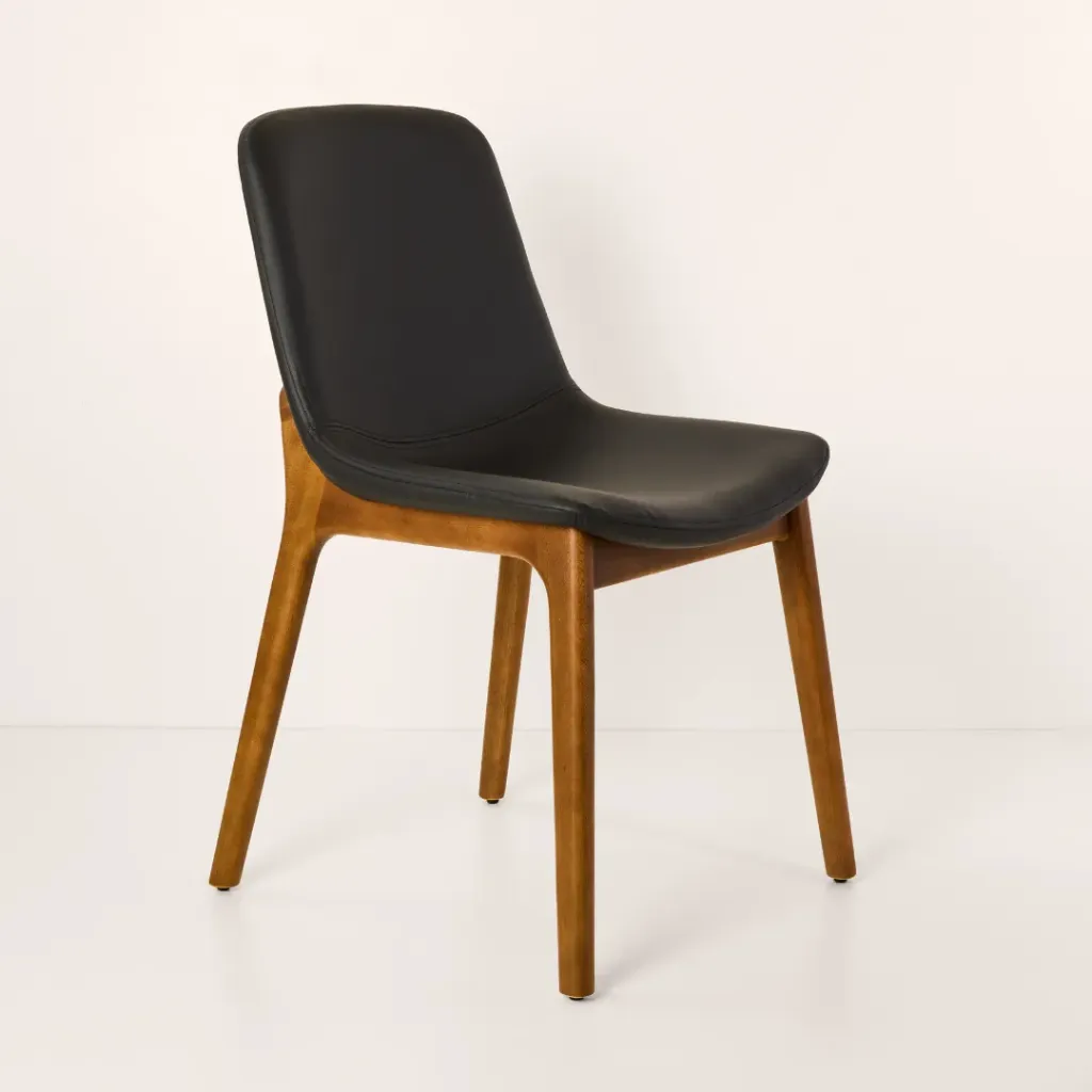 Silla Lynae (t) Natural Cuero Negro