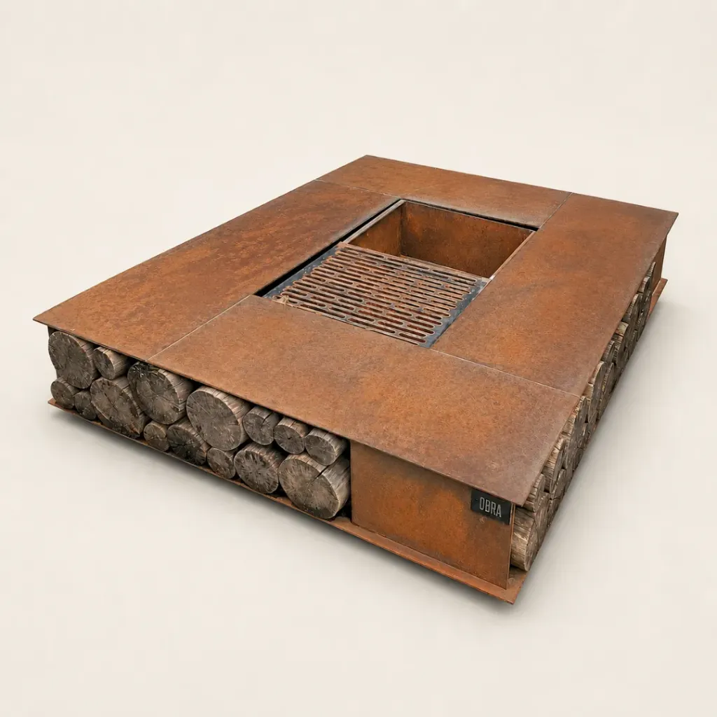 Brasero Firepit Chapa 150 x 120 cm Óxido
