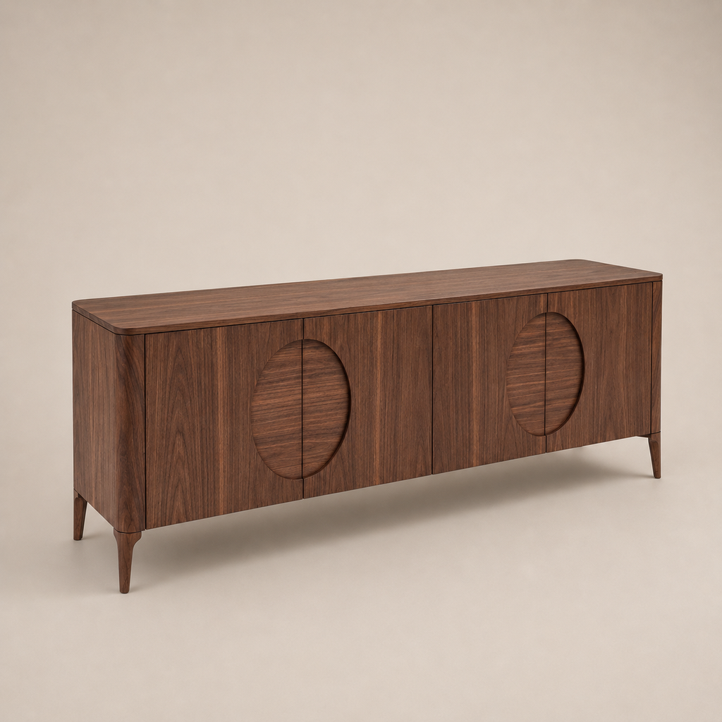 Vajillero Olden 4 puertas 191 x 45 x H76 cm Nogueira