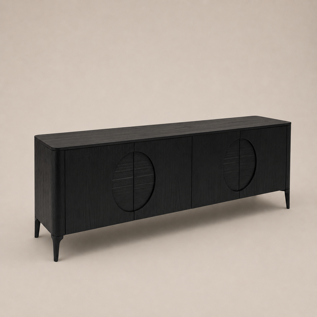 Vajillero Olden 4 puertas 191 x 45 x H76 cm Negro