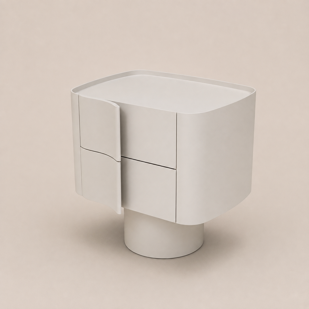 Mesa de Luz Alvar 61 x 48 prof x H65 cm Gris claro