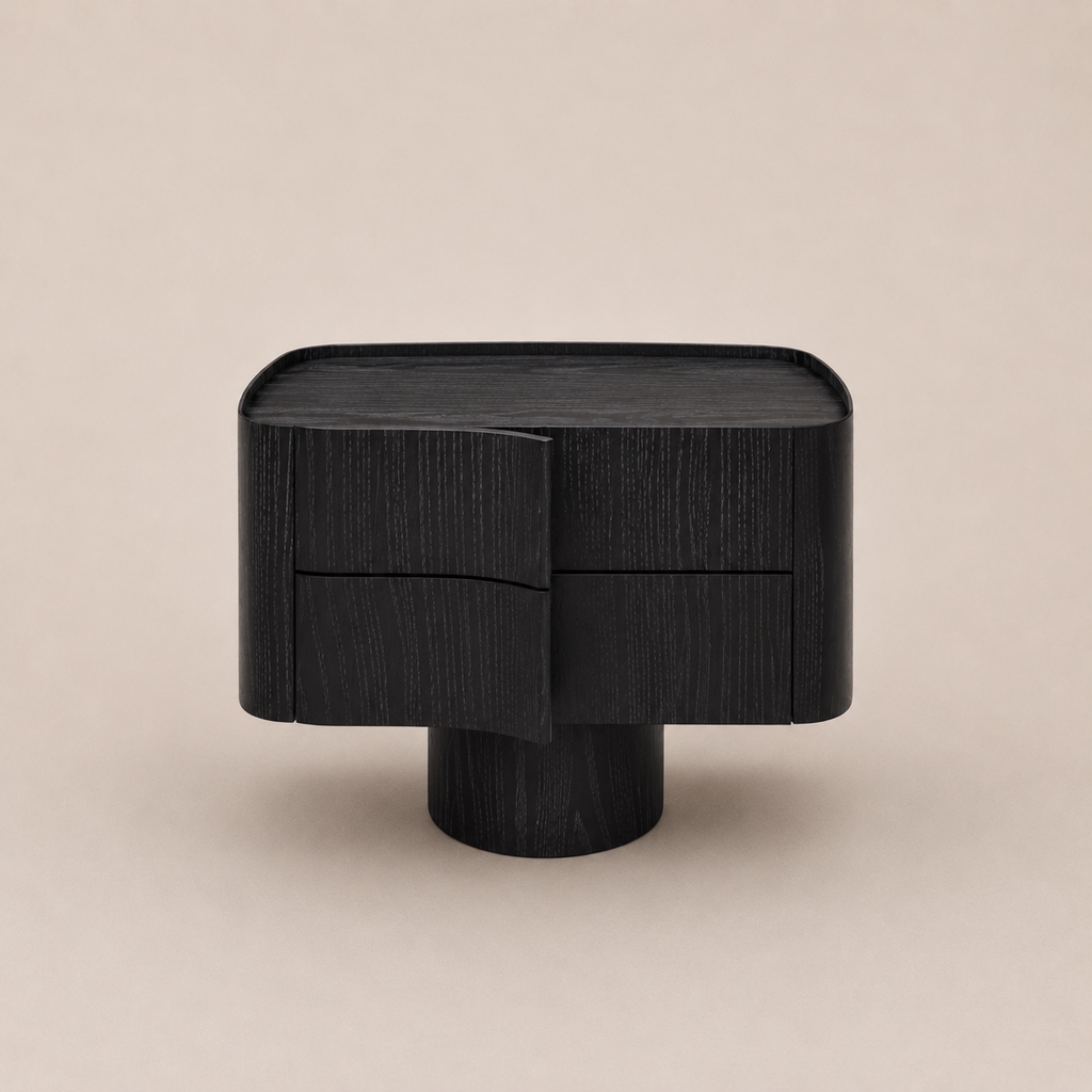 Mesa de Luz Alvar 81 x 48 prof x H65 cm Negro