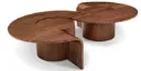 Set de Mesas de Centro Olden Ø70 x h33 cm Nogueira