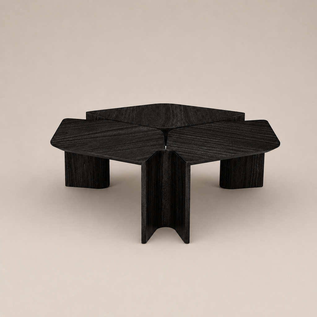 Mesa de Centro Origami 90 x 30 cm Negro
