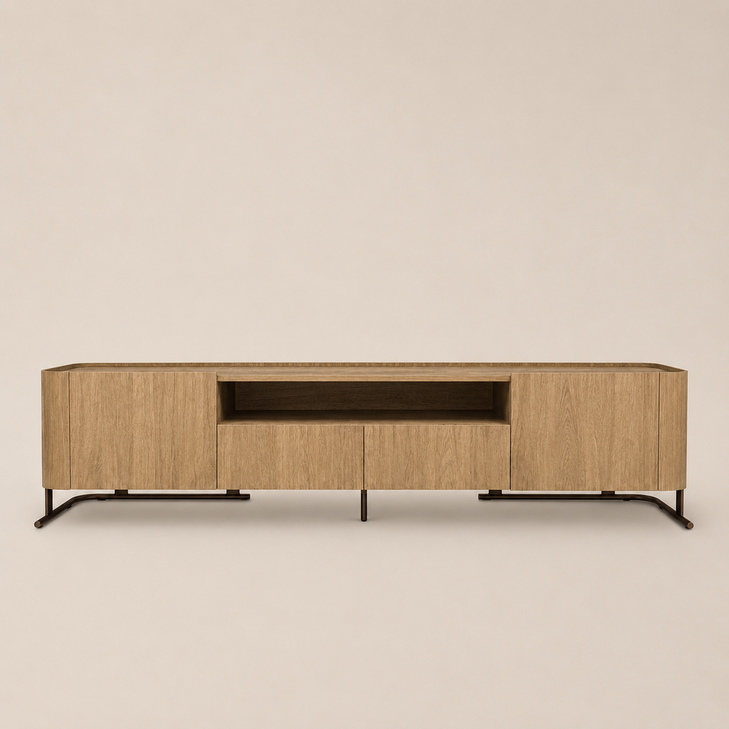 Rack Olden 226 x 45 x H46 cm onix metalizado Petiribí