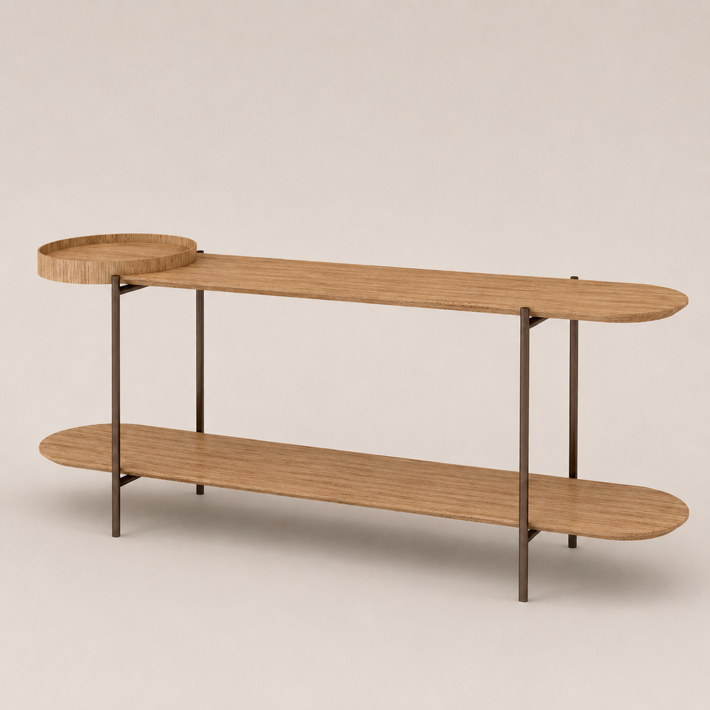 Consola Cobk 160 x 39 x H76 cm onix metalizado Petiribí