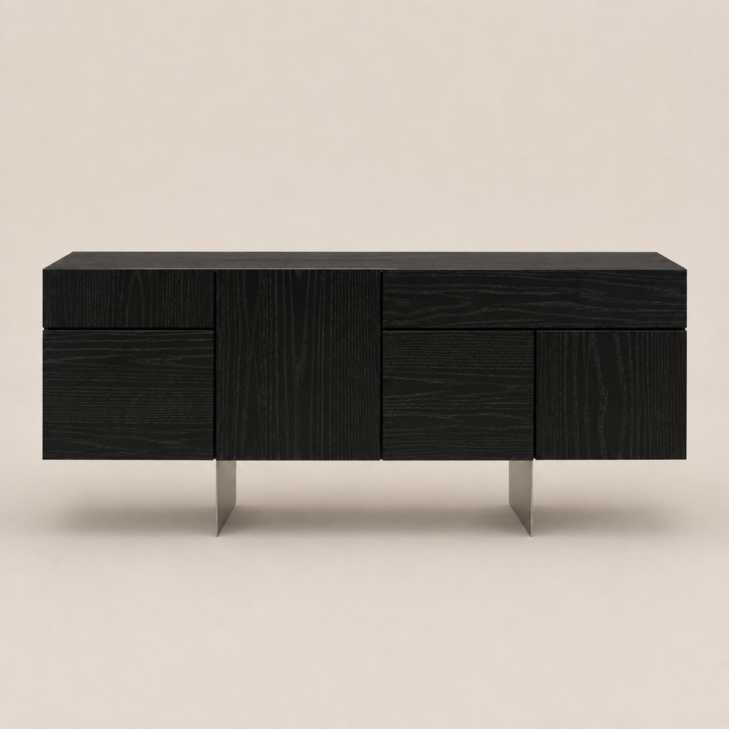 Vajillero Dinamo 180 x 48 x H76 cm onix metalizado Negro