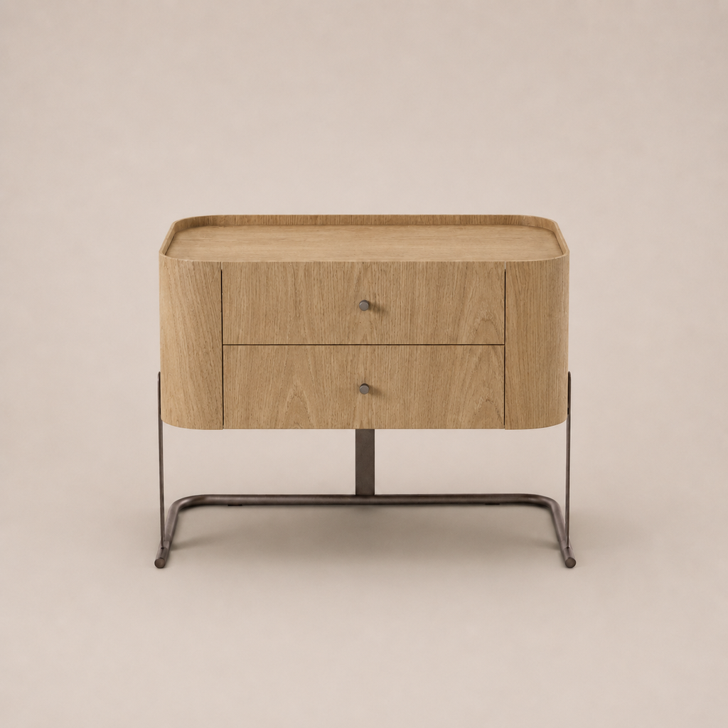 Mesa de Luz Ernesto 54 x 46 x H56 cm onix metalizado Petiribí