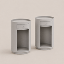 Mesa de Luz Lasi Ø 41 x H65 cm Gris claro