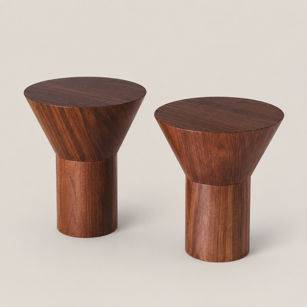 Mesa de Arrime Mentz 50 x 63 cm Nogueira
