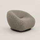 Poltrona Eterea Giratoria con Base Negra (Argila C)