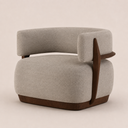 Poltrona Exxo Imbuia (Tela 4052)