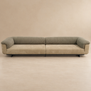 Sillon Axis Cuero y Malla Salvia Con Pata Negra